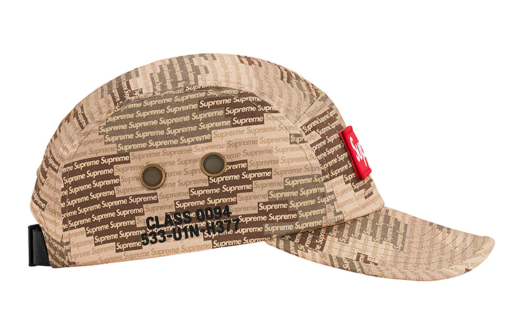 Головной убор Supreme SS21 WEEK 13 Military Camp Cap (черно-зелено-камуфляжный) — фото 14