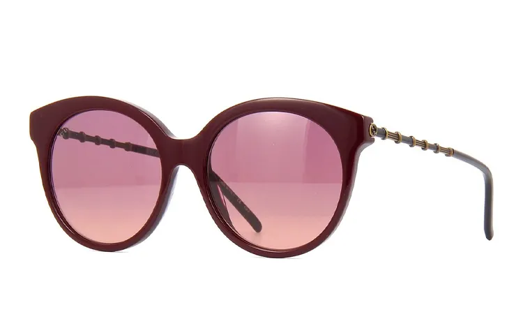 GUCCI Purple Round Sunglasses Women's
