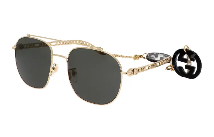 GUCCI Alloy Oval Sunglasses Unisex