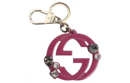 GUCCI Gg Embellished Key Ring Charm