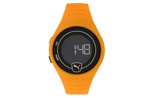 PUMA Rubber quartz watch strap, black trend waterproof dial for men and women, quartz mechanism, 43mm, simple and elegant design