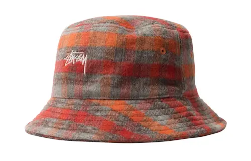 Stussy Brushed Plaid Bucket Hat