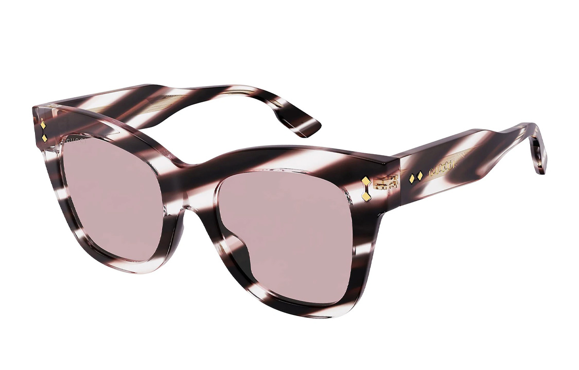 GUCCI Plate Frame Square Sunglasses Women's