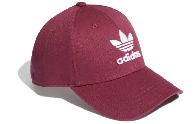 Adidas Originals Cotton Baseball Caps Unisex Crimson