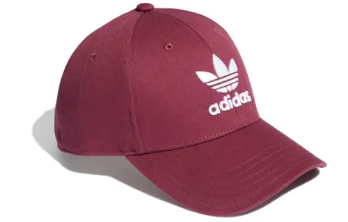 Adidas Originals Cotton Baseball Caps Unisex Crimson