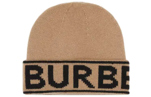 Burberry Cashmere Beanies Unisex Beige