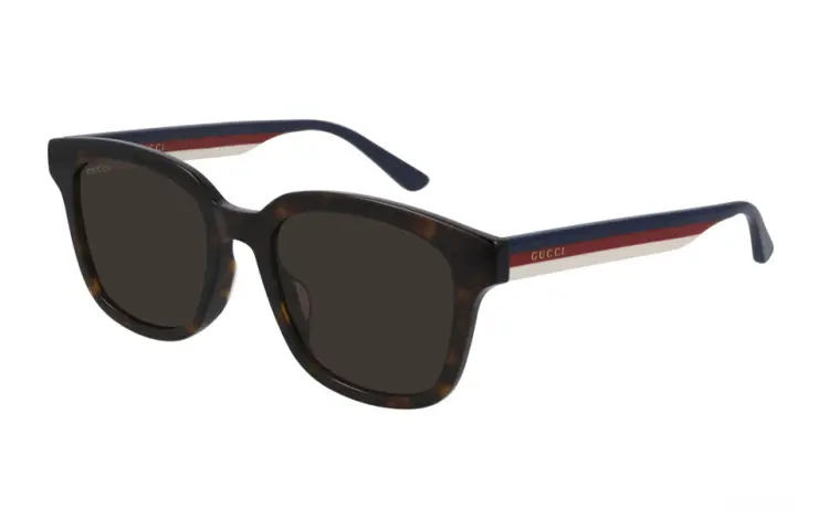 GUCCI Web Oval Sunglasses Men's