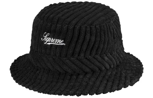 Supreme Polyester Blend Bucket Hats Unisex Green/Blue/Khaki/Red/Black/White/Violet