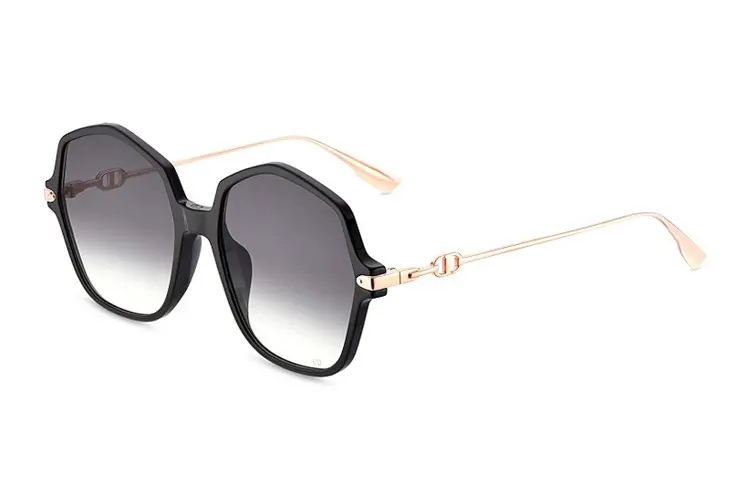 DIOR Sunglasses Women's Black Gray Gold