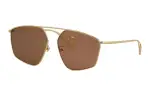 GUCCI Irregular Shape Sunglasses Unisex Gold