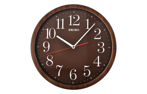 Japanese Seiko clock 14-inch silent sweep second bedroom living room simple modern wall clock QXA737Z