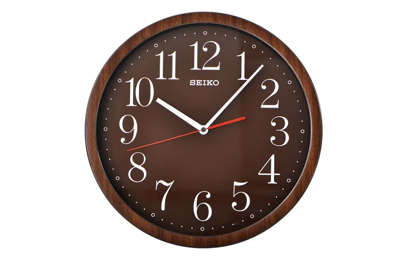 Japanese Seiko clock 14-inch silent sweep second bedroom living room simple modern wall clock QXA737Z
