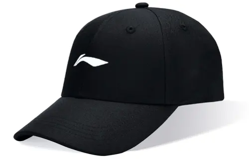 Li Ning Cotton Baseball Caps Unisex Black