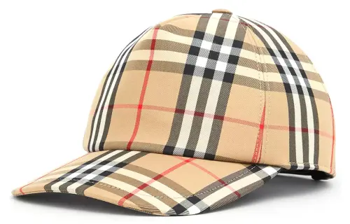 Burberry Baseball Cap Logo Applique Vintage Check