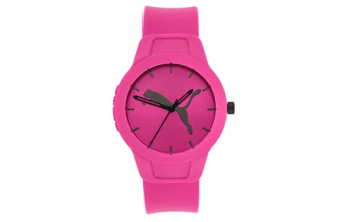 PUMA Wrist Watches Quartz Movement Rubber Strap Pink Watch Dial Women's Watch