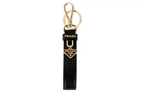 【Previous Season】triangle-logo leather keychain