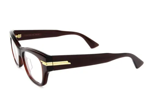 Bottega Veneta Eyewear Sculpted Arm Cat Eye Frame Glasses