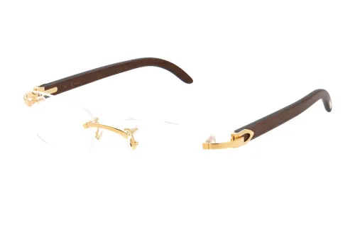 Cartier Rimless Rectangular Frame Glasses
