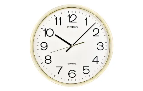 Japan Seiko 14-inch modern simple Nordic style clock living room bedroom office silver wall clock QXA020A
