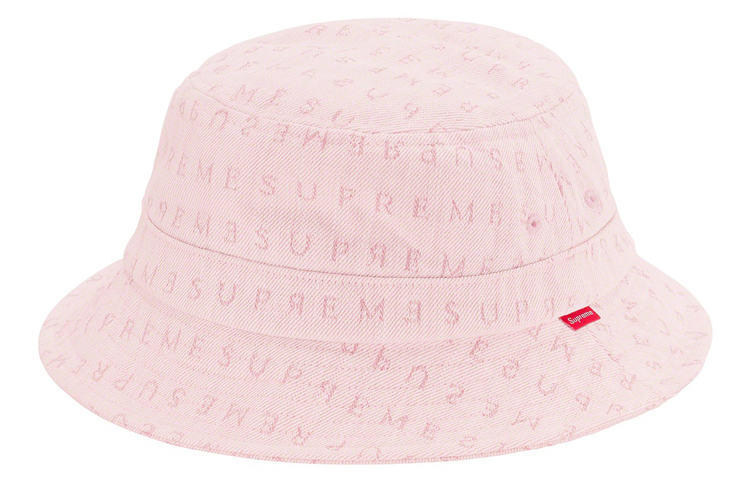 Панама Supreme Jacquard Logos Denim Crusher (розовая) — фото 2