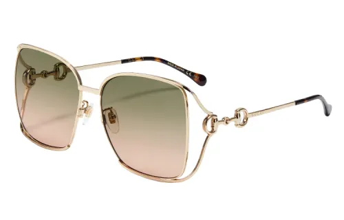 square-frame metal sunglasses