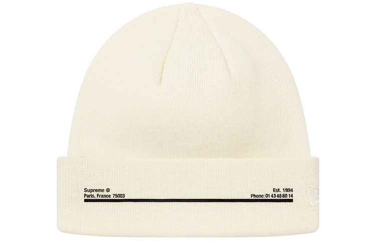 Шапка Supreme x New Era Shop Beanie (пурпурная)