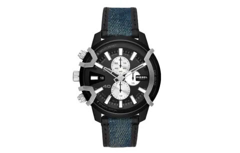 DIESEL Wrist Watches Quartz Movement Leather Strap 43mm Black Dial Men's Watches DZ4572 NLP