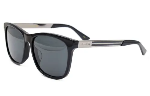 GUCCI Plate And Metal Square Sunglasses Men's