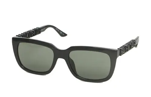 logo lettering rectangular-frame sunglasses