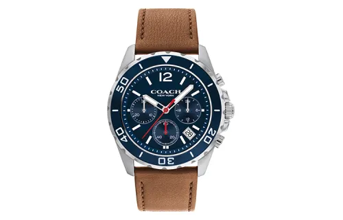 COACH KENT Wrist Watches Quartz Movement Stainless Steel Watchband Blue Dial Men's Watches ['50', 149262]m Waterproof