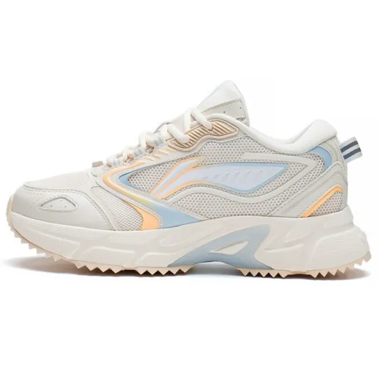 LINING Running Shoes Women's Low-Top Egg Milk Gray/Blue Orange