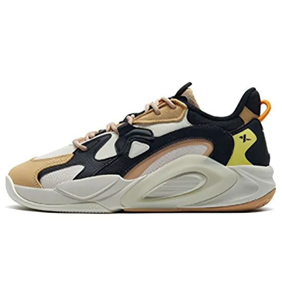 XTEP AG LVL UP 1 Casual Shoes Men Low-Top Beige Black