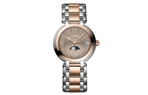 LONGINES Heart Moon Collection Quartz Movement Fashion Women's Watch 30.5mm Coffee Watch Dial