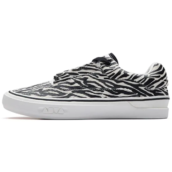 ANTA Ao Li Skateboard Shoes Women's Low-Top Ivory White Black