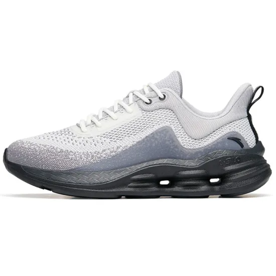 ANTA Running Shoes Men Low-Top Cloudy Gray/Sandstorm Gray