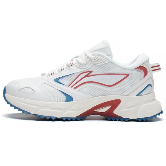LINING Running Shoes Men Low-Top Mist White/Red Blue