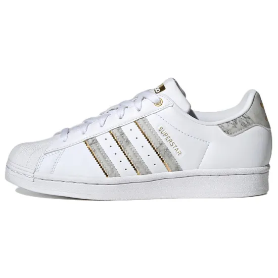 Adidas Originals Superstar Series Skateboard Shoes Women's Low-top White/Gray