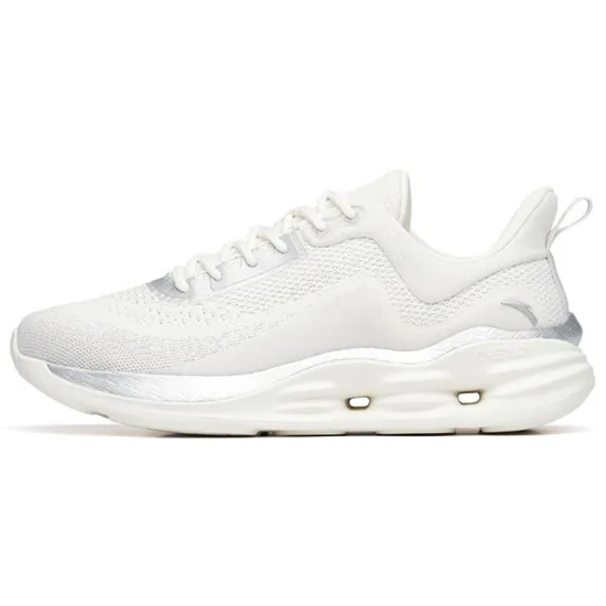 Anta Comprehensive Training Collection Cushioning Breathable Lightweight Low-Top Running Shoes Men's White Silver