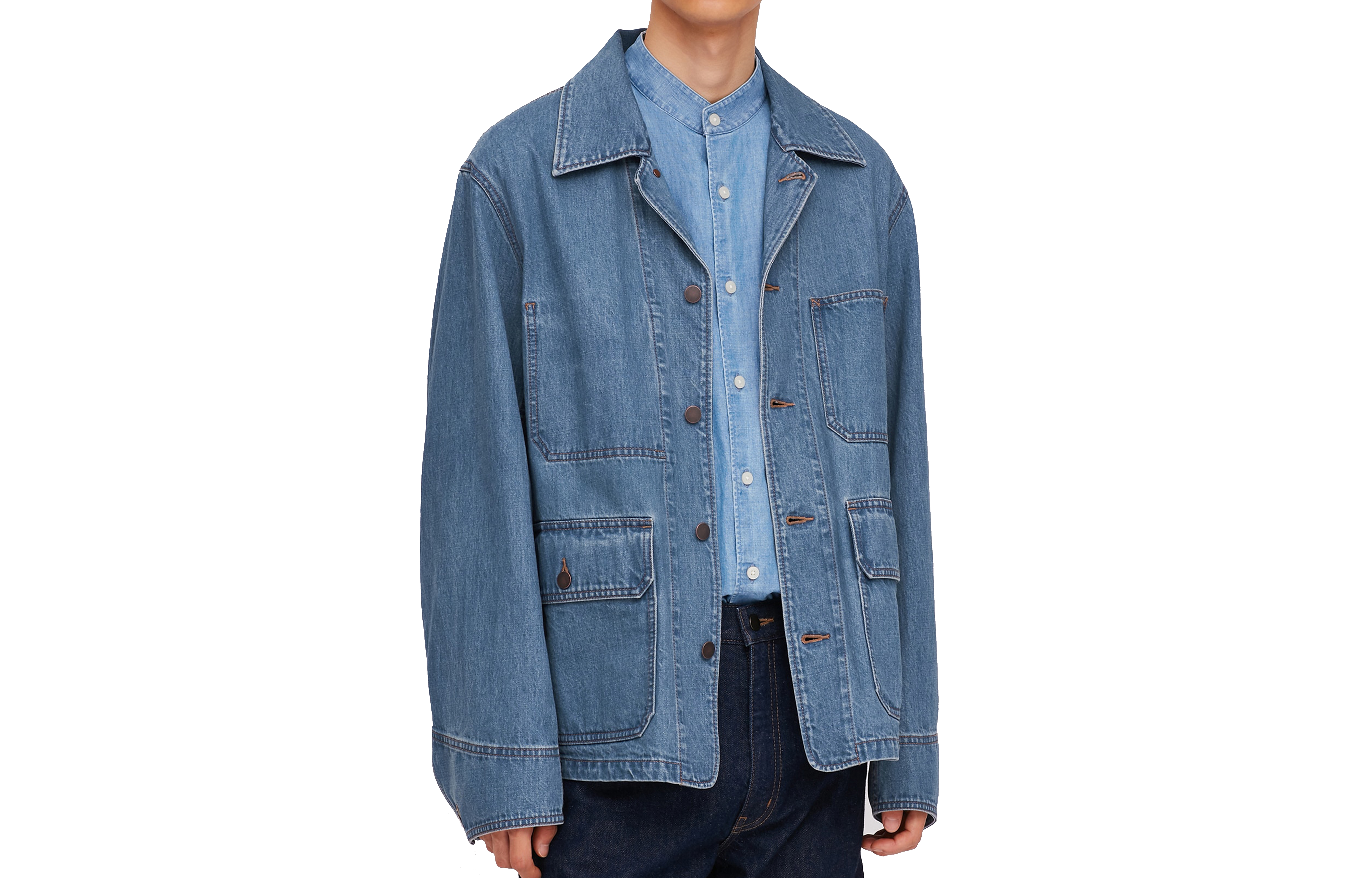 Мужская куртка UNIQLO U SS20 (голубая) — фото 2