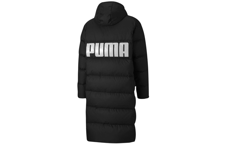 Мужская куртка PUMA Long Oversized Down logo (черная) — фото 3