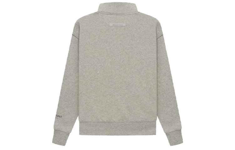 Худи Fear of God Essentials FW21 Kids Pullover Mockneck Dark Heather Oatmeal (серо-бежевый) — фото 2
