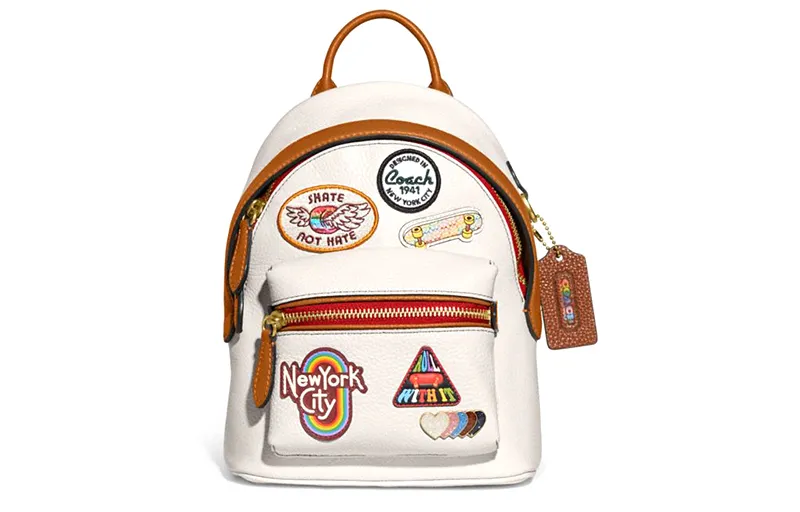 COACH Cow Leather Backpack Small Women's Ecru/Khaki