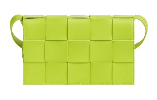 Bottega Veneta Intreccio Weave Cassette Acid Kiwi