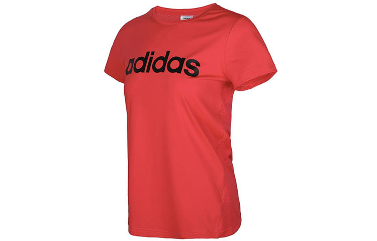 Женская футболка adidas W D2m Lo Tee (розовая) — фото 3