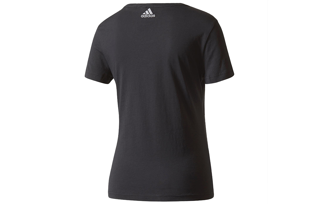 Женская футболка adidas Linear Foil (черная) — фото 2