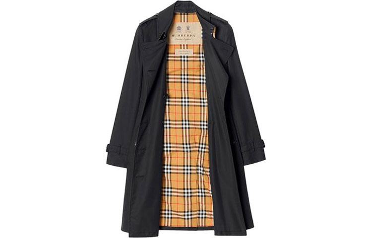 Женский тренч Burberry клетчатый (синий) — фото 2