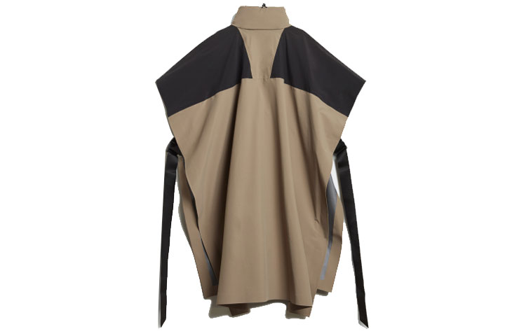 Женская куртка adidas originals x Hyke Mountain Poncho (желто-бурая) — фото 2