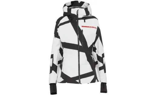 PRADA Jackets Women's White Hooded Moderate Other