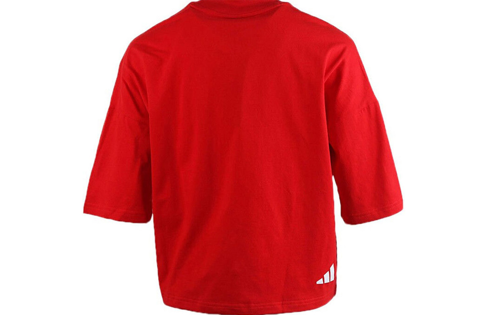 Женская футболка adidas Oversize T-shirt (красная) — фото 2