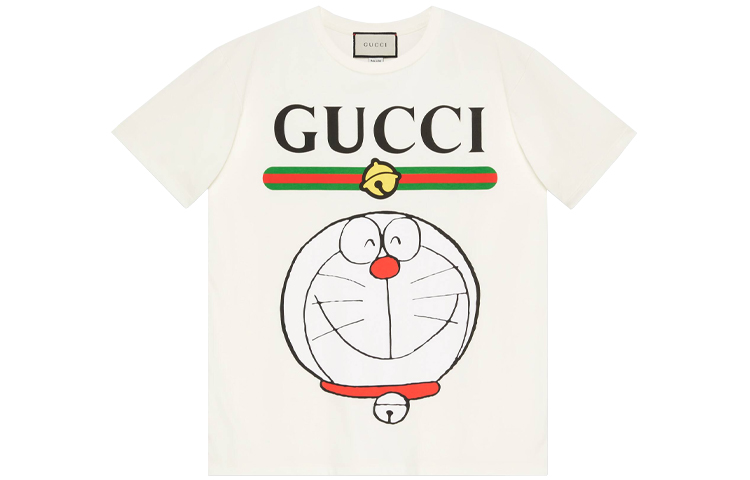 Женская футболка Gucci x Doraemon (слоновая кость) — фото 3